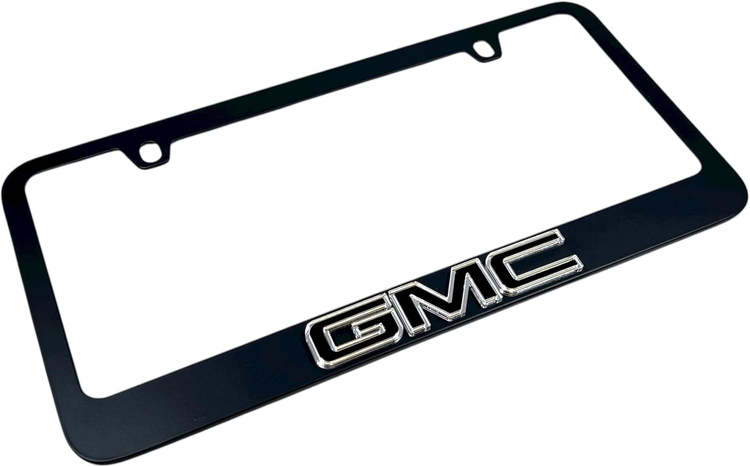 Eurosport Daytona - Compatible with - GMC - Black License Plate Frame