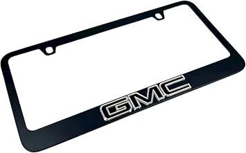 Eurosport Daytona - Compatible with - GMC - Black License Plate Frame