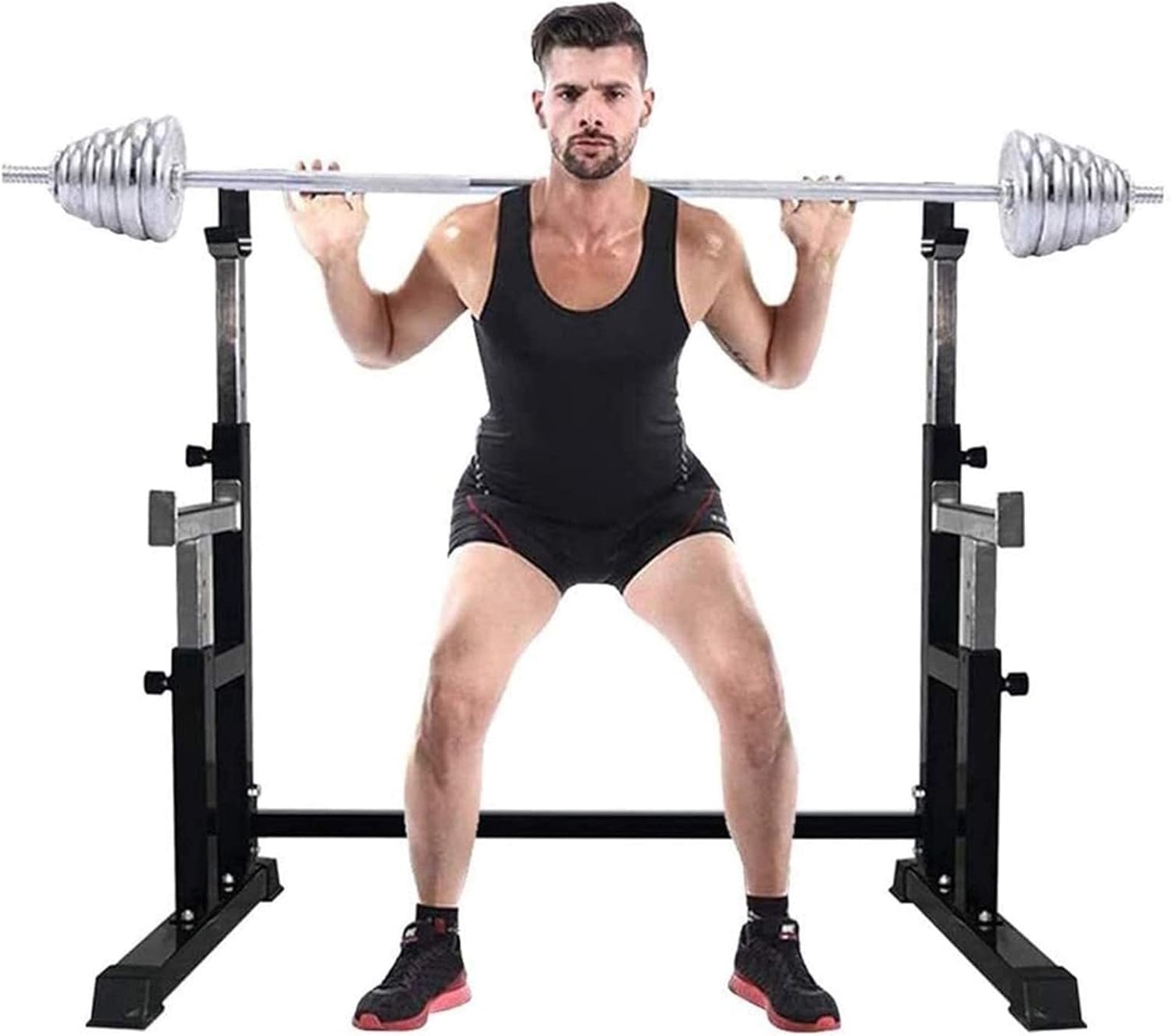 Barbell Rack/Squat Rack Squat Stands Power Weight Bench Support for Barbell Free-Press Bench Home & Gym