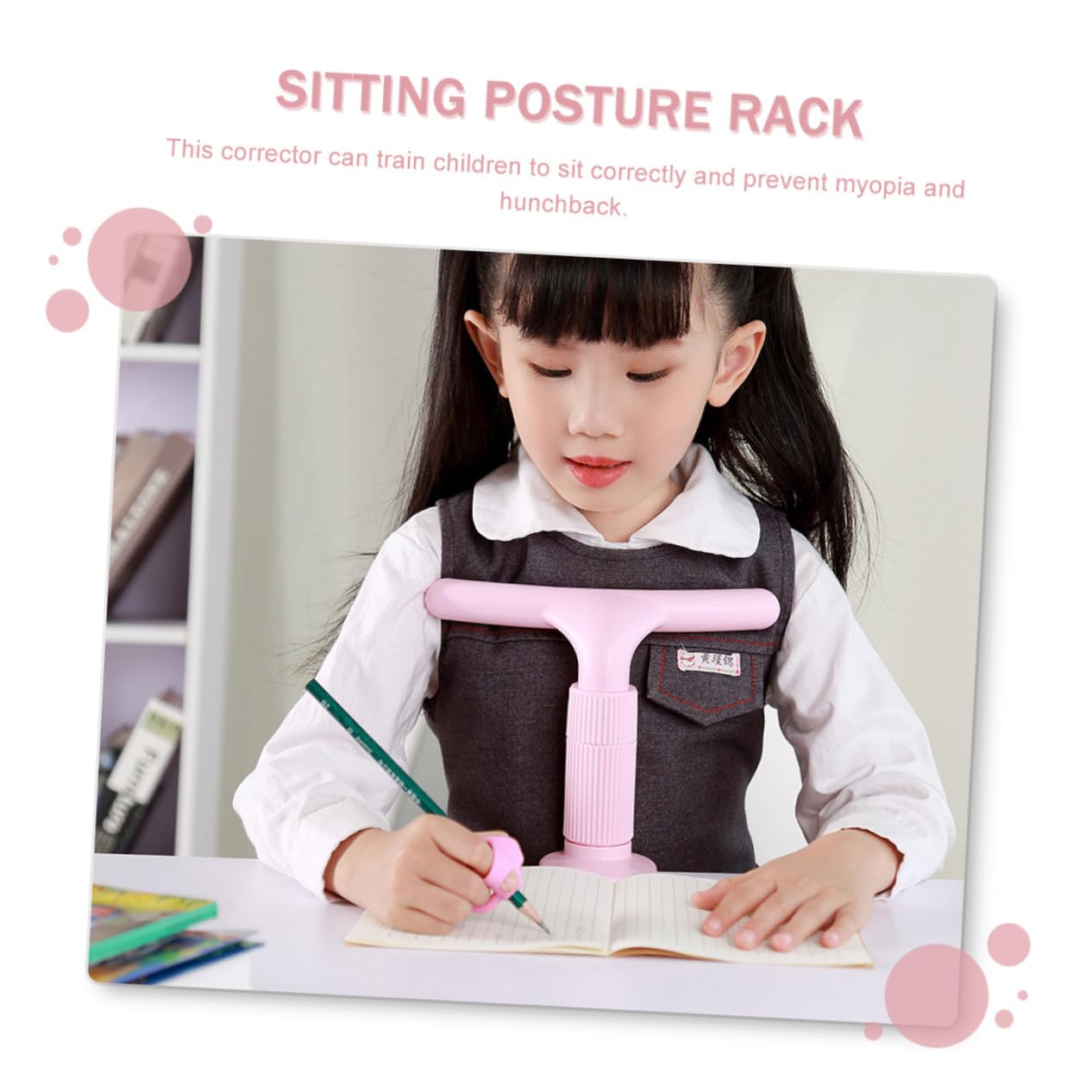 CALLARON Boys and Girls Posture Corrector for Writing and Reading Corrector and Sitting Gesture Correcting Rack Adjustable Desk Sitting Posture Correcting Tool for Boys and Girls