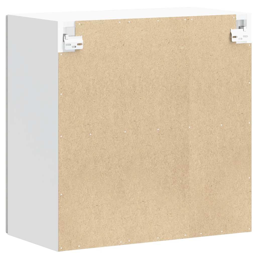 Lucca Küchen-Hängeschrank, Betongrau Holzwerkstoff, 60x31x60 cm, mit Glastüren, vielseitiges Aufbewahrungsmöbel für Geschirr und Kochutensilien
