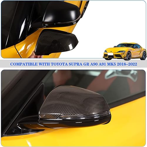 Miniatura 5 de Tapa para espejo retrovisor de puerta, cubierta de espejo retrovisor exterior con patrón de fibra de carbono, tapa protectora para espejo retrovisor