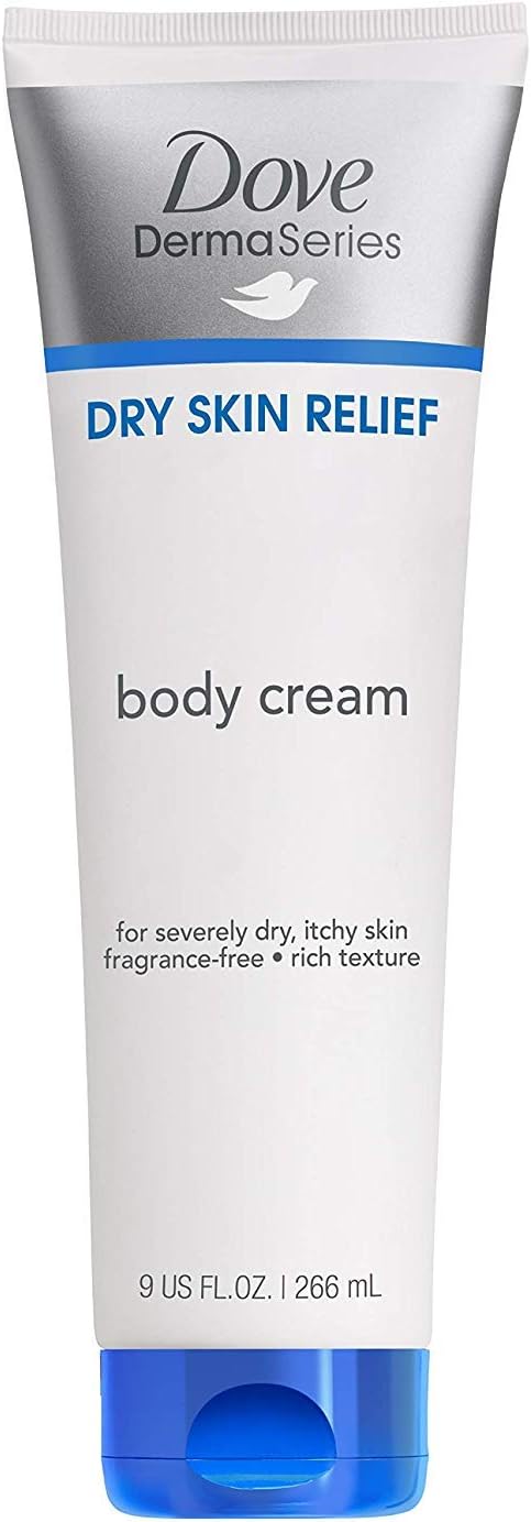 Dove Dry Skin Relief Fragrance-Free Body Cream For Very Dry, Itchy Skin 9 oz