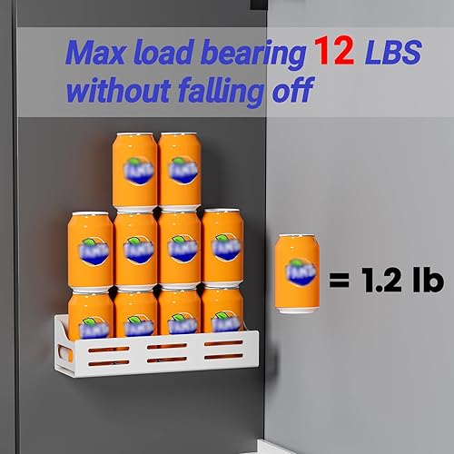 Miniatura 4 de Carwiner Paquete de 5 estantes magnéticos para especias para refrigerador con soporte para toallas de papel, organizador magnético para