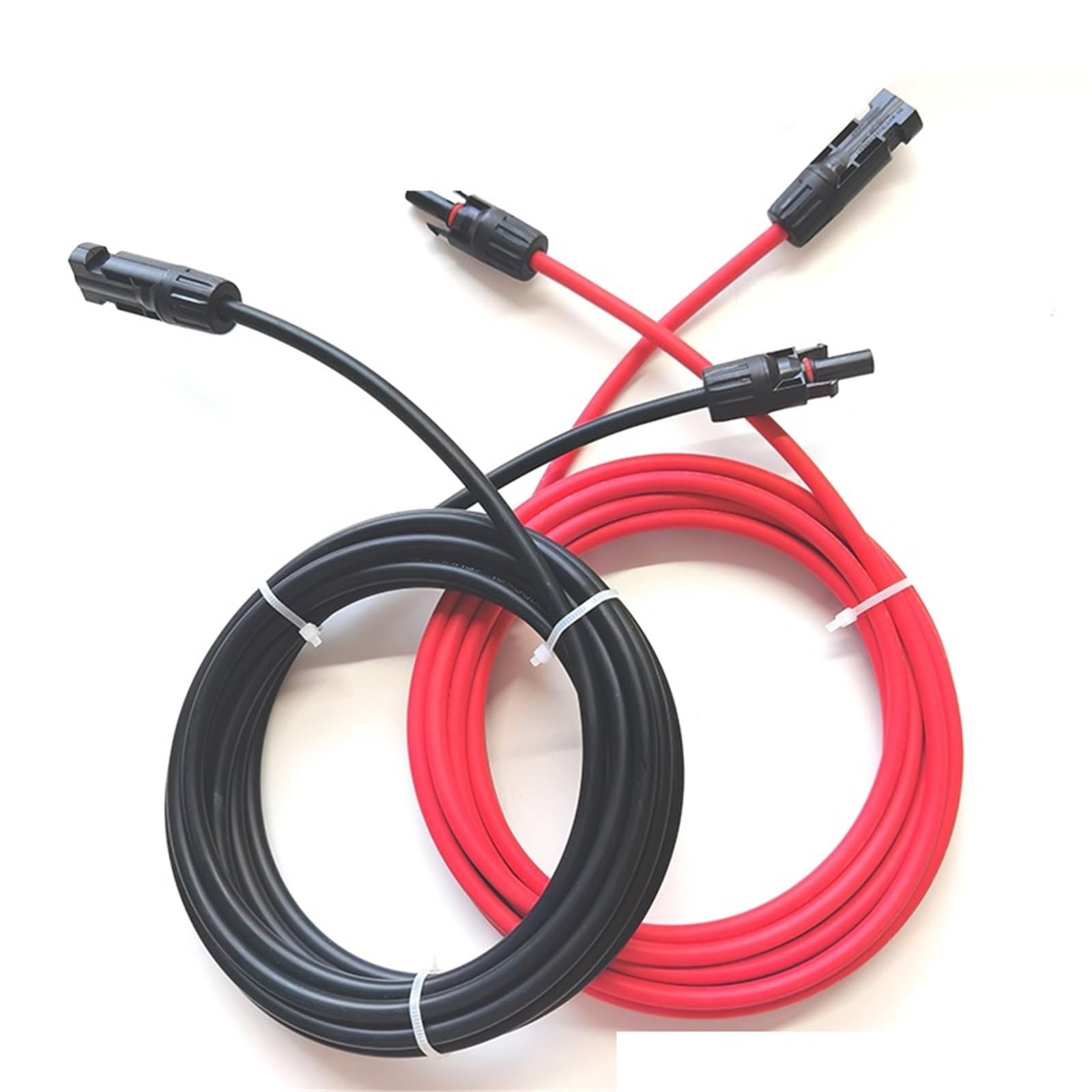 12/10 AWG 4/6 mm² 8,74 cala do 393,7 cala solarny przedłużacz kabla zasilającego z fotowoltaicznym złączem DC stosowany w panelu słonecznym(12 AWG-4 mm2, 1 para 3m 118,11 cala)
