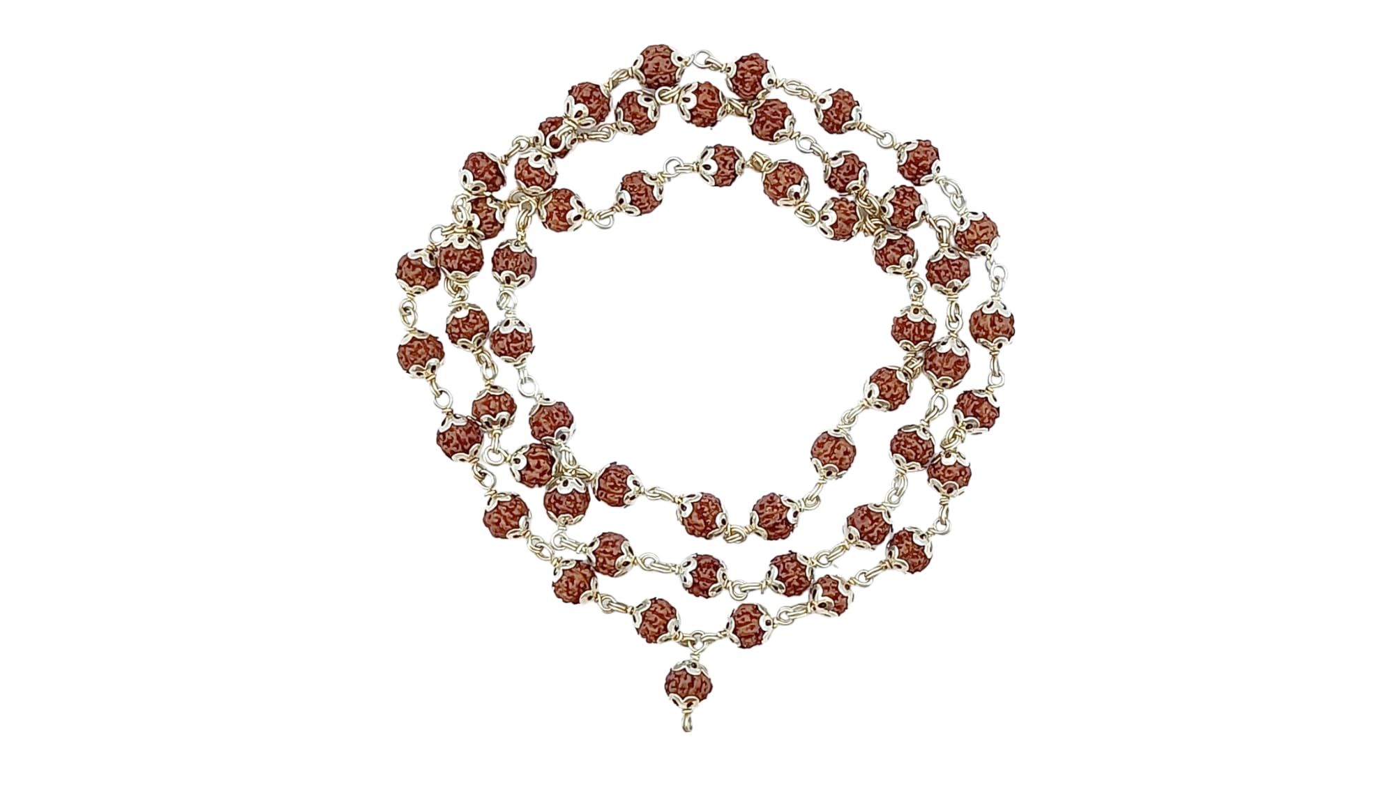Neelkanth 5 Mukhi Rudraksha Mala - German Silver 54+1 Beads | Lab Certified | For Both Men and Women | Size 6.00-6.50 mm (B0CYTTDPZ1) Amazon Price History, Amazon Price Tracker