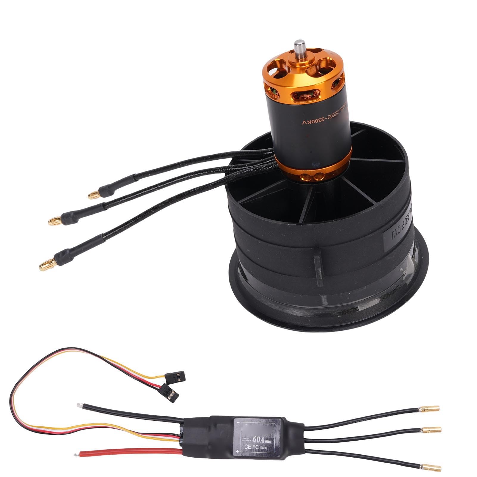 Pongnas Zestaw Wentylatorów Bezszczotkowych 64 Mm 2300 KV 12-Wentylator o Dużej Mocy 1900 G ze Zintegrowanym ESC i Przełącznikiem do Chłodzenia Komputera Modyfikacja Dronów Projekty DIY