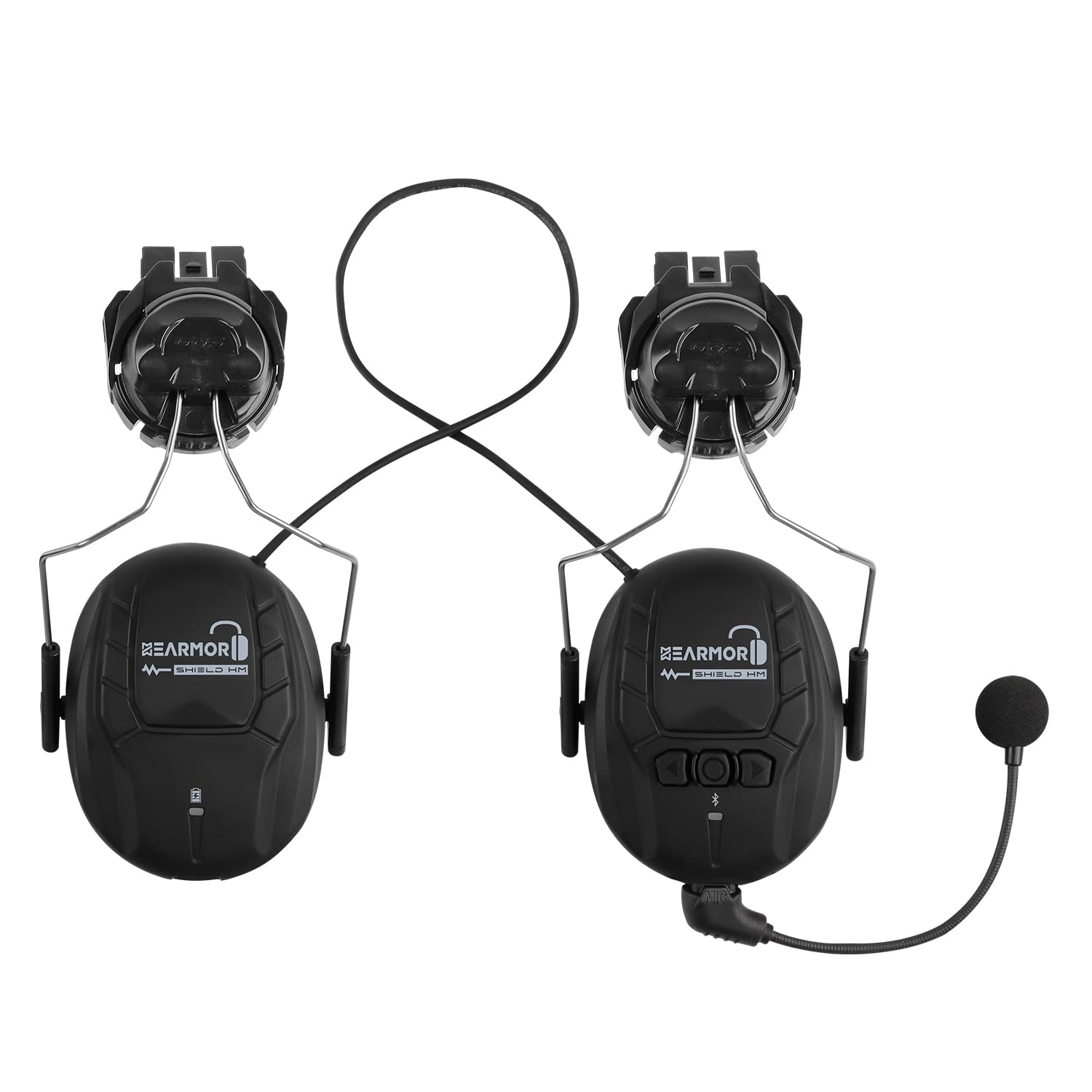 HEARMOR Protección auditiva rígida con Bluetooth, SNR 32 dB, protección auditiva fijada al casco, para trabajos de siega y trabajos intensivos en ruido