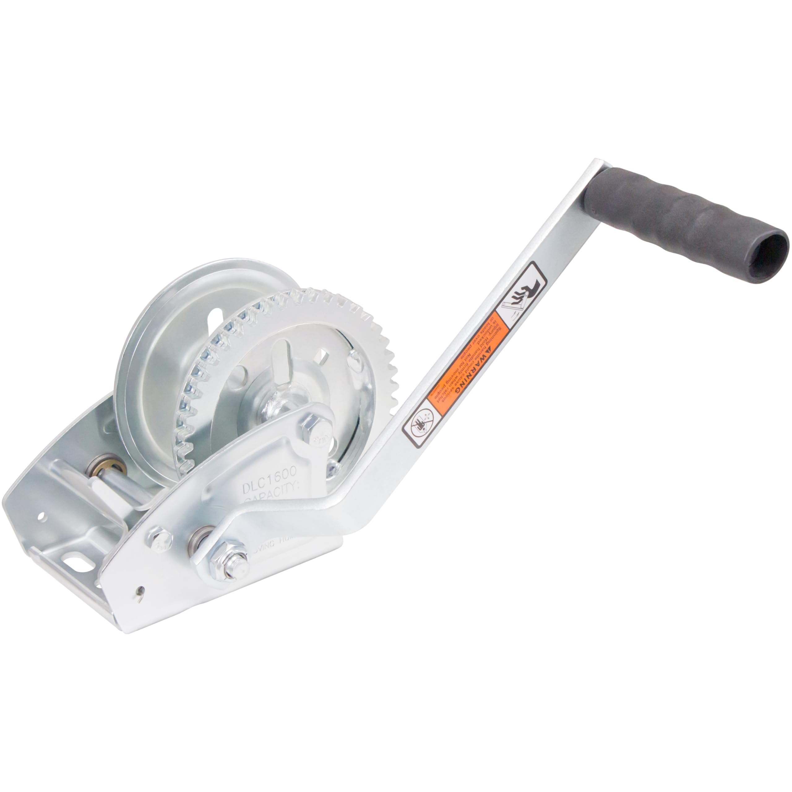 Dutton-Lainson Company - Pulling Winch (DLC1600) - Rust-Resistant for Horizontal Pulling Applications and Hauling - 1600 lb Capacity, Plated, 9-1/2" Handle, 4.4:1 Gear Ratio, No Strap - Made in USA