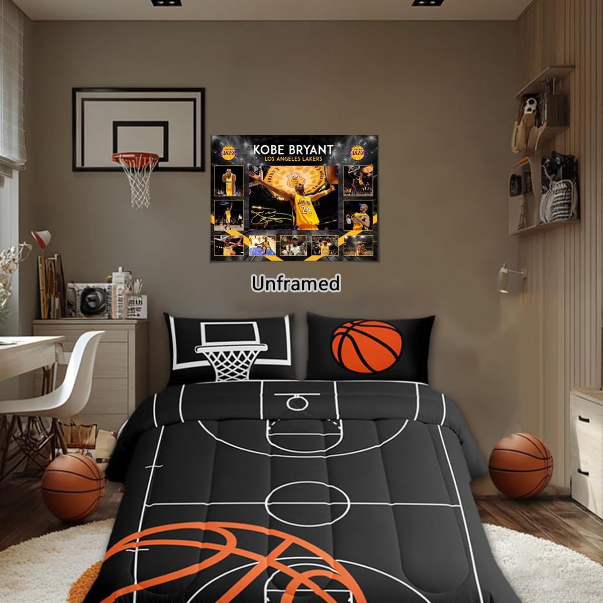 LPAIWXY Kebo Brynat Dunk poster For Fans Kids room Bedroom wall Decor-Basketball Kebo Brynat Signed Posters Canvas Prints Picture For Teen Boy girls Gifts - 5