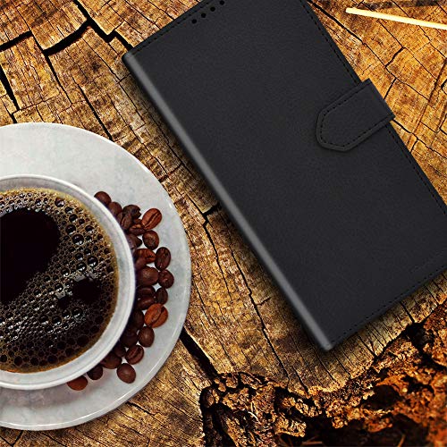 Qoosan For Iphone 13 Wallet Case, Slim Pu Leather Flip Phone Case With Folding Stand Card Holder, Black #TOP6