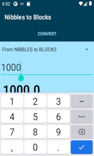 Nibbles to Blocks Conversion Calculator