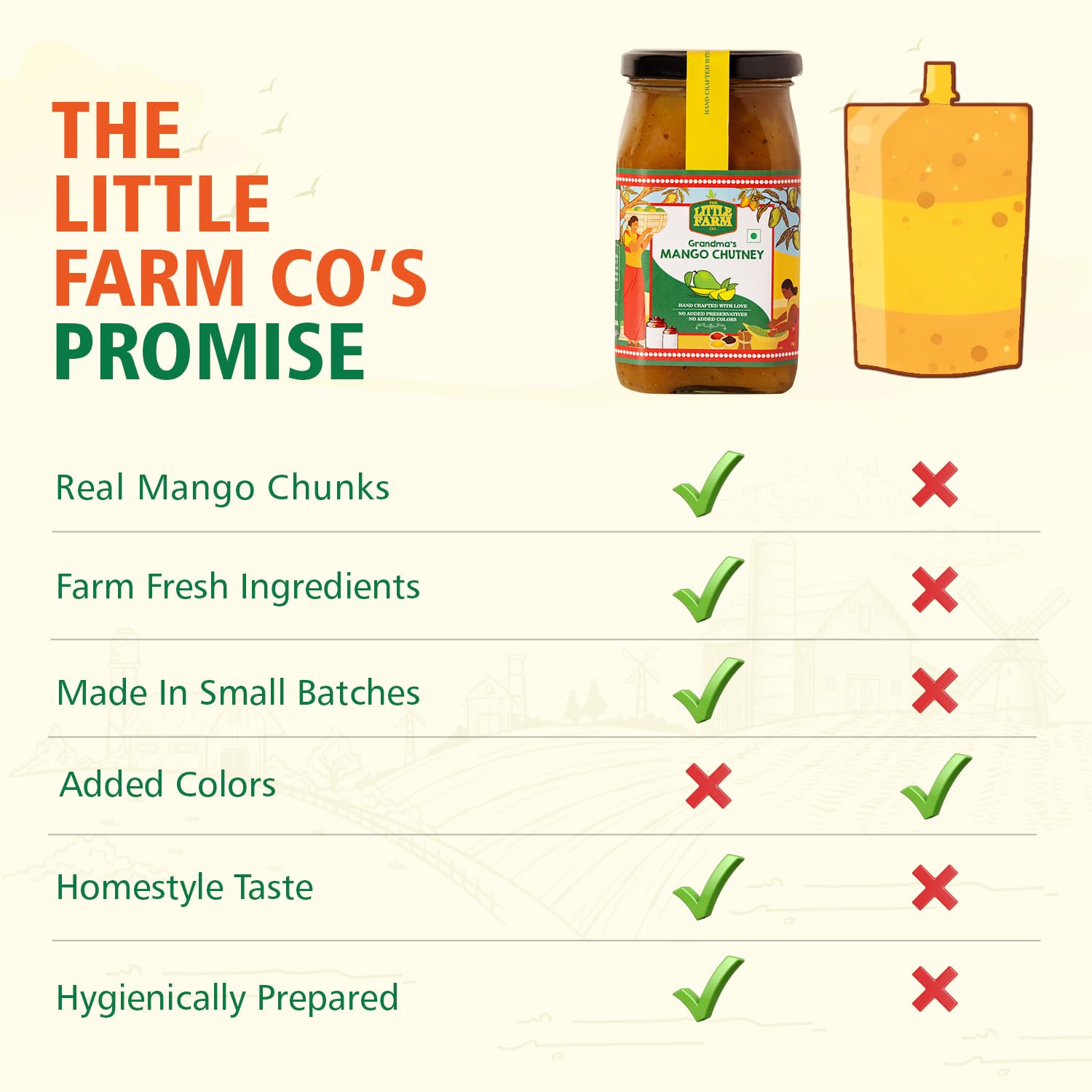 THE LITTLE FARM CO Sweet Mango Chutney - Aam ki Chutney (450g)| Homestyle Oil Free Khatta Meetha Mango Chunda | No Flavours | Sweet & Tangy Aam ka Chunda Traditional Recipe 4