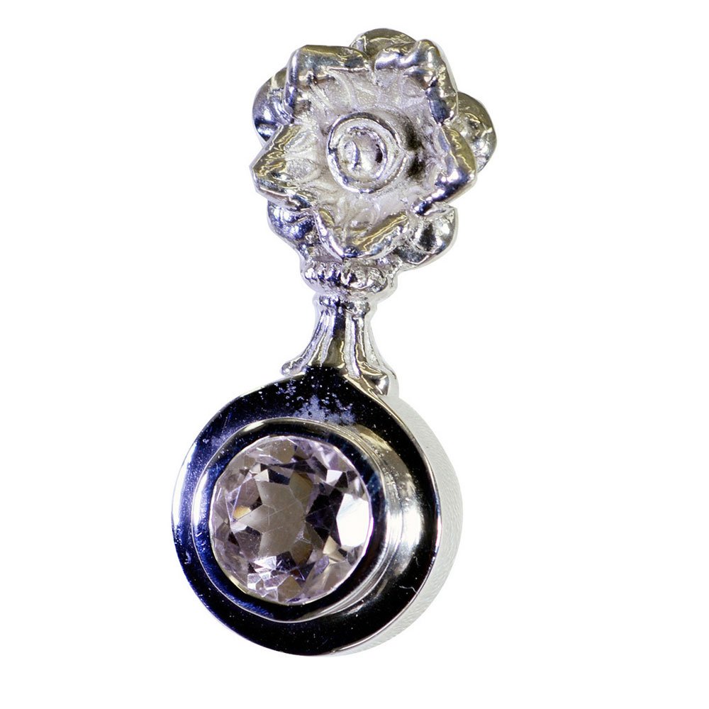 Pendentif améthyste véritable argent sterling 925 haut de gamme