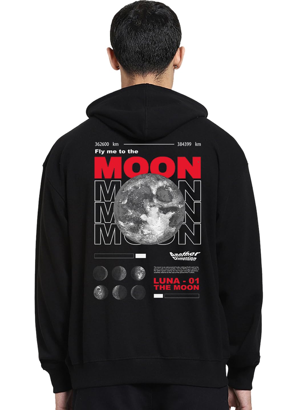 bewakoof Official NASA Merchandise Men's Graphic Print Oversized Fit Full Sleeve Fleece Hoodies-picture-13