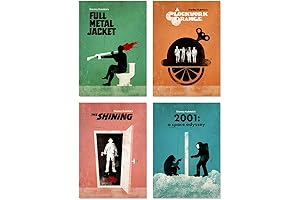 Fan Art 4 Pieces Poster Set Compatible With Stanley Kubrick Poster