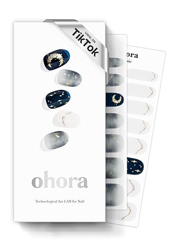 ohora Semi Cured Gel Nail Strips (N Moonlight) - Dark,