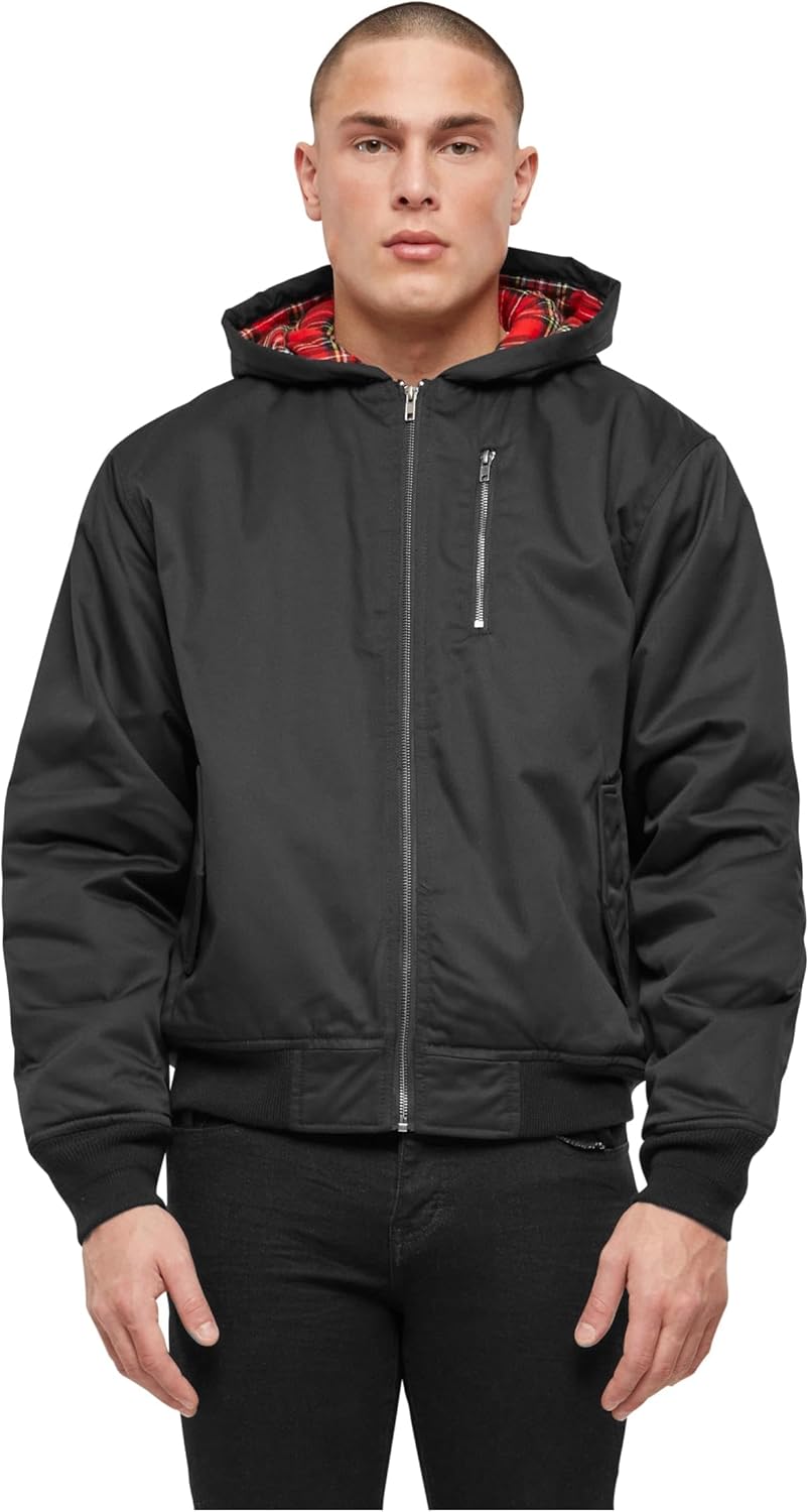 Brandit Men Winter Jacket Lord Canterbury Hooded, Color:Black, Size:4XL