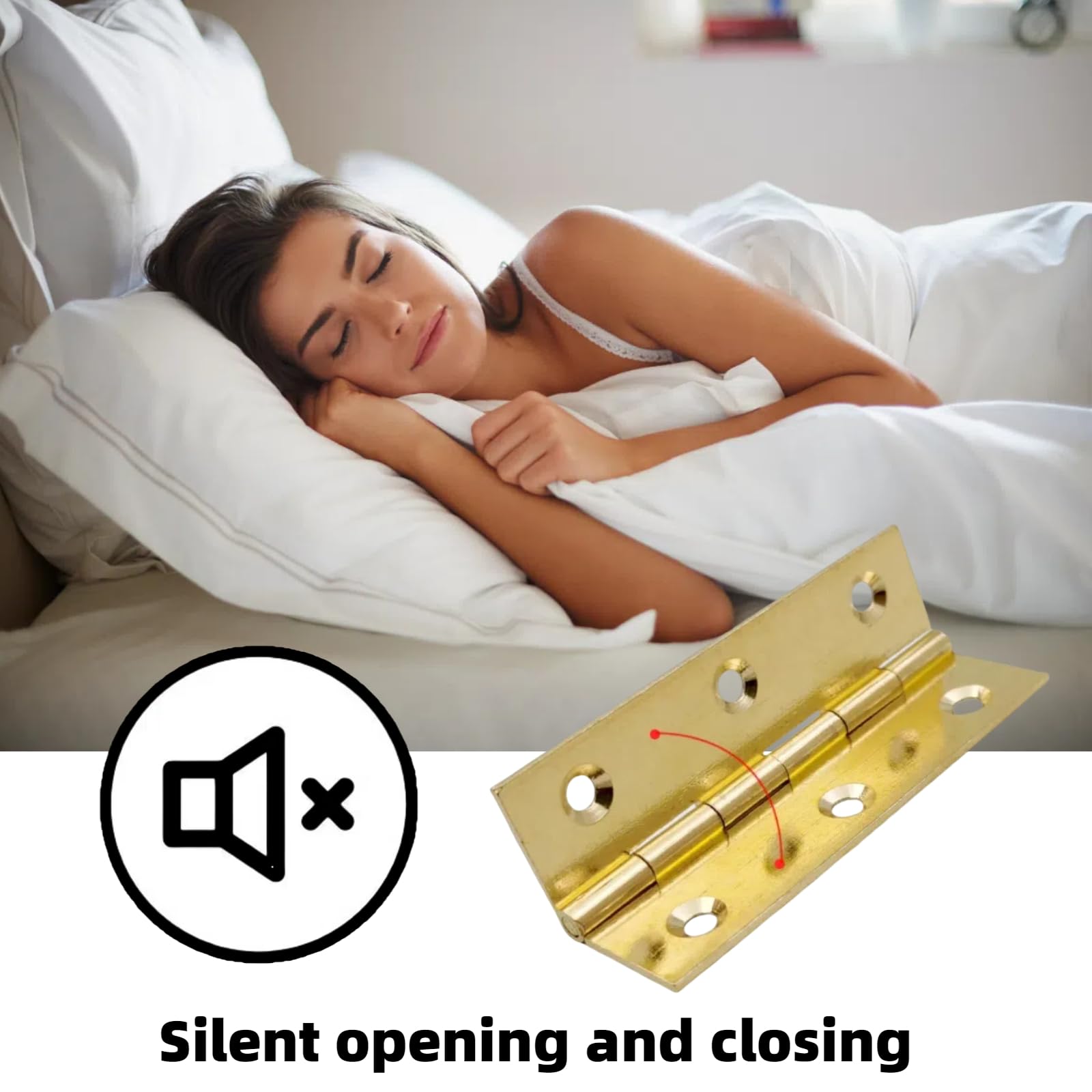 Globellapro Brass Door Hinges, 4 Pcs, 2.5 Inch Heavy Duty, Folding, for Doors Windows, Drawers, 2.5inch - Image 3