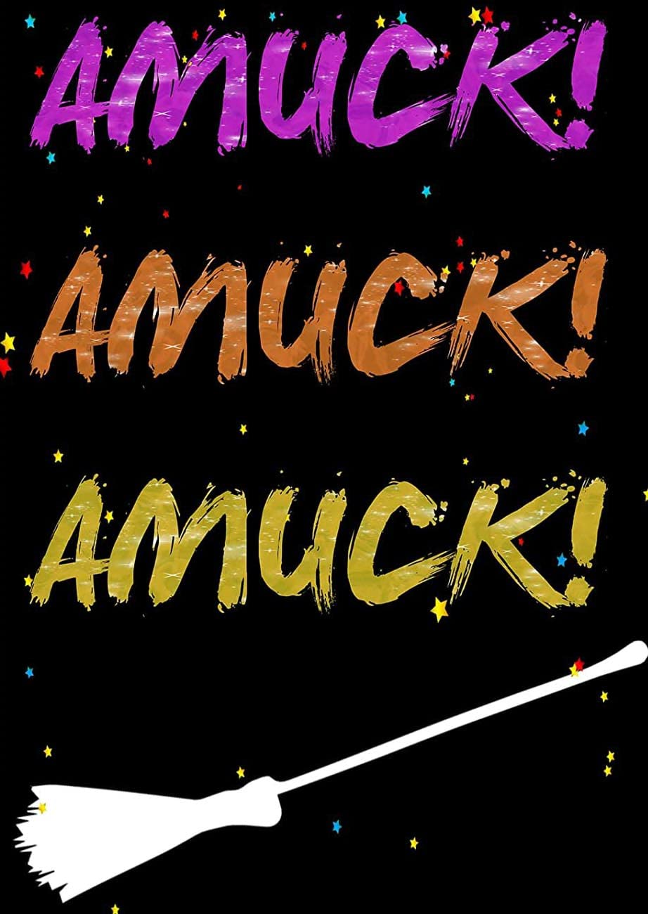 Halloween Garden Tin Sign Amuck Amuck Amuck Tin Sign, Wall Decor, Metal Sign, Home Bar, Garage Tin Sign 12x8inch