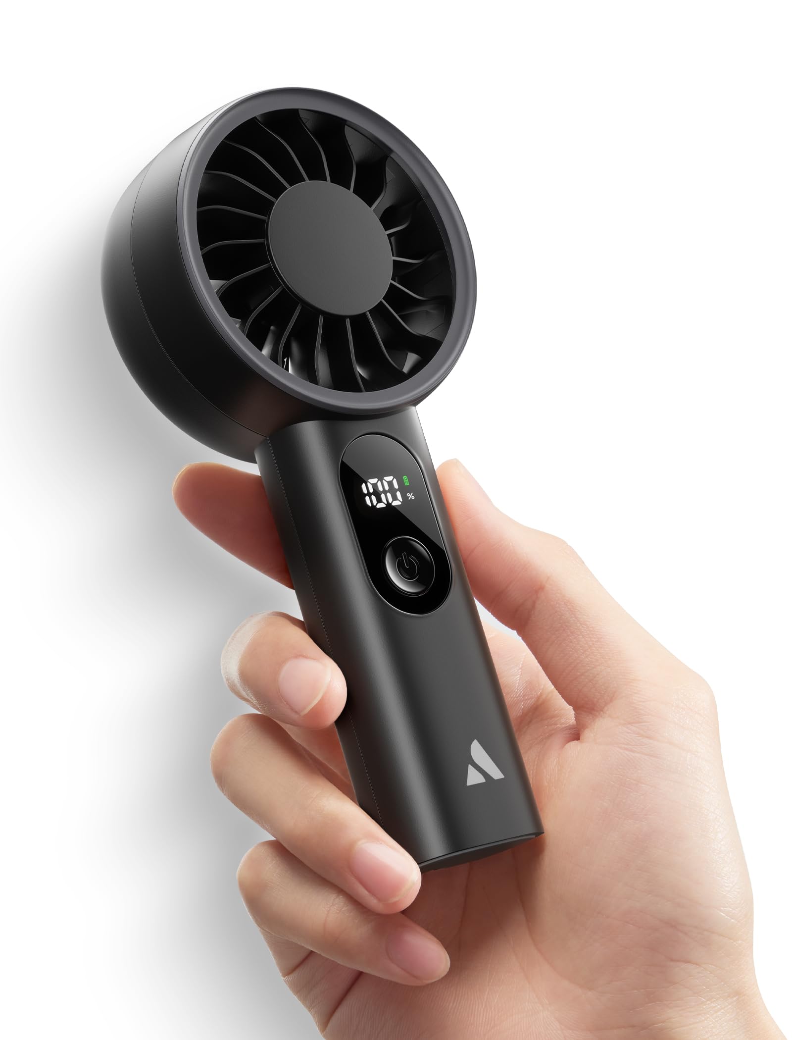 Aecooly Mighty Handheld Fan, Powerful Portable Fan, USB Rechargeable [10H Max Cooling Time], Mini Personal Battery Powered, Pocket for Summer, Gifts for Women, Girls -Black