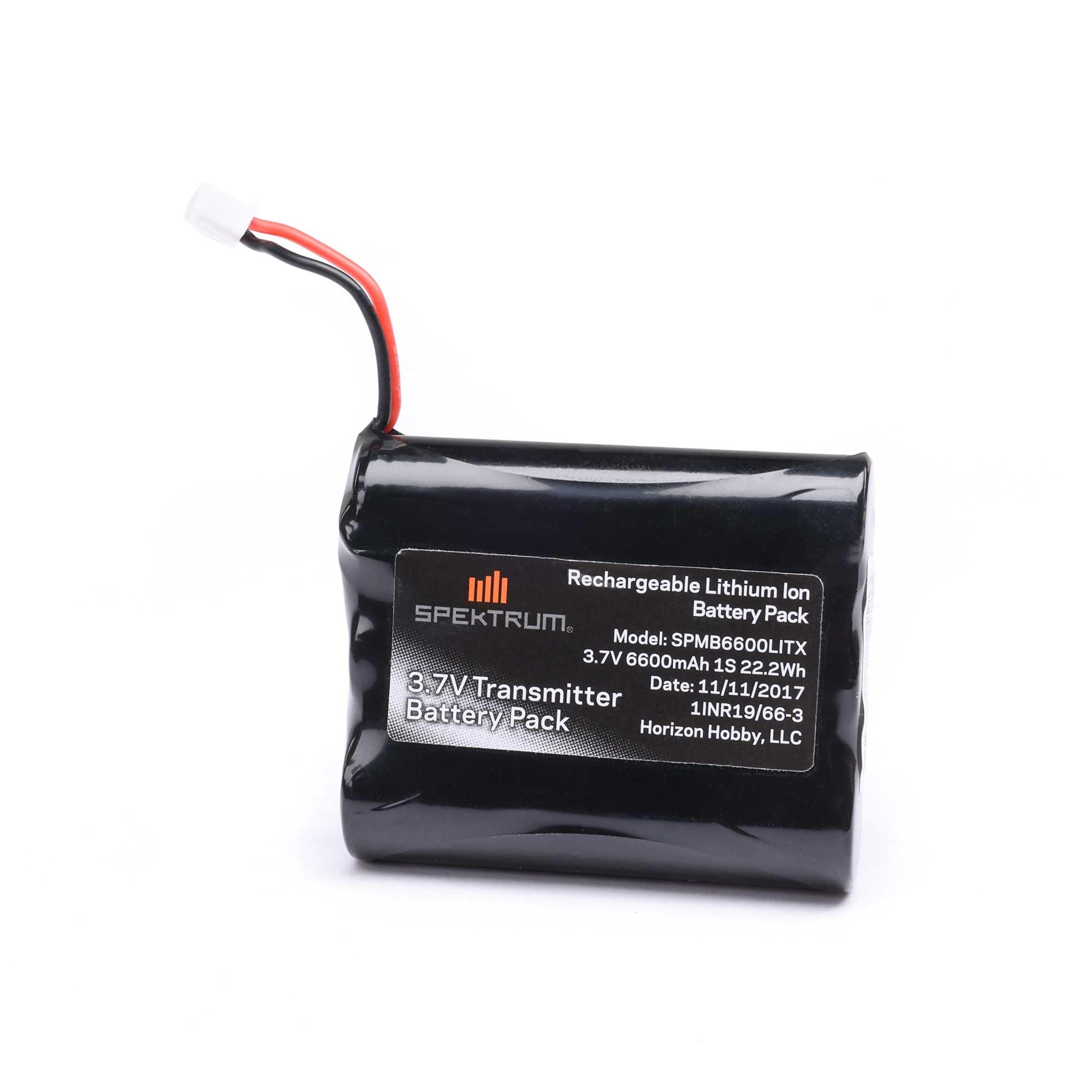 Spektrum 3.7V 6600mAh 1S TX Batt NX10 iX12 NX8 NX6 XH-1S Plug, SPMB6600LITX
