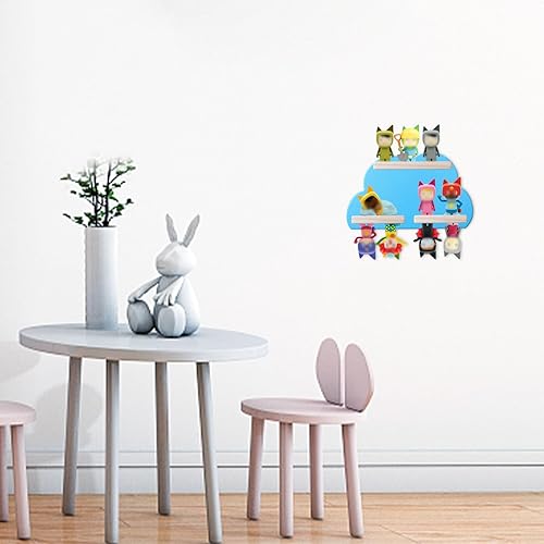 Miniatura 9 de Estante flotante magnético para Toniebox MP3 reproductor de audio, juego de estantes de pared de madera para Toniebox, estación de carga y figuras