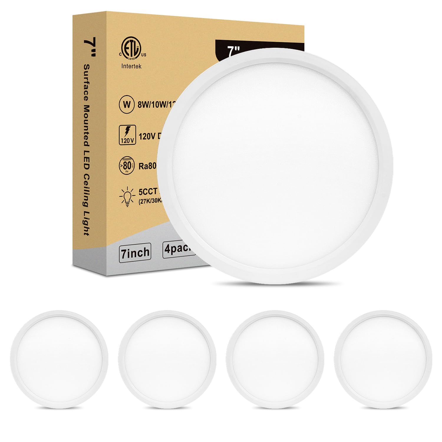 Photo 1 of Wembanma 7 Inch LED Ceiling Light - 4 Pack