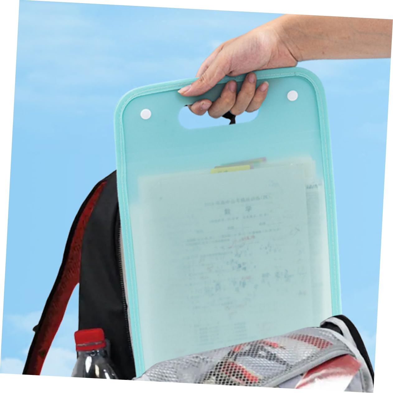 Organizador de Archivos en Acordeón 4 Unidades de Plástico | Portátil y Ligero, para Papeles y Tarjetas, Formato Plegable de Oficina, Fácil de Llevar