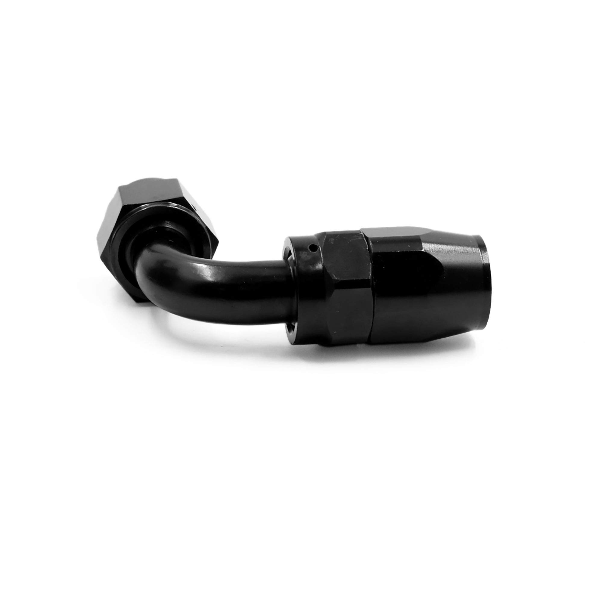 sourcing map 2uds 10AN AN10-10AN Vehículo Coche Junta Conexión Tubo Manguera Tubería Negro 8AN 90 Grados