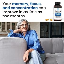 NeuroQ Memory & Focus - Boosts Cognitive Performance & Brain Function - Neuroprotective Formula by Dr. Dale Bredesen - Gotu Kola Ginkgo Phosphatidylserine & Propolis - 60 Capsules (Pack of 2)