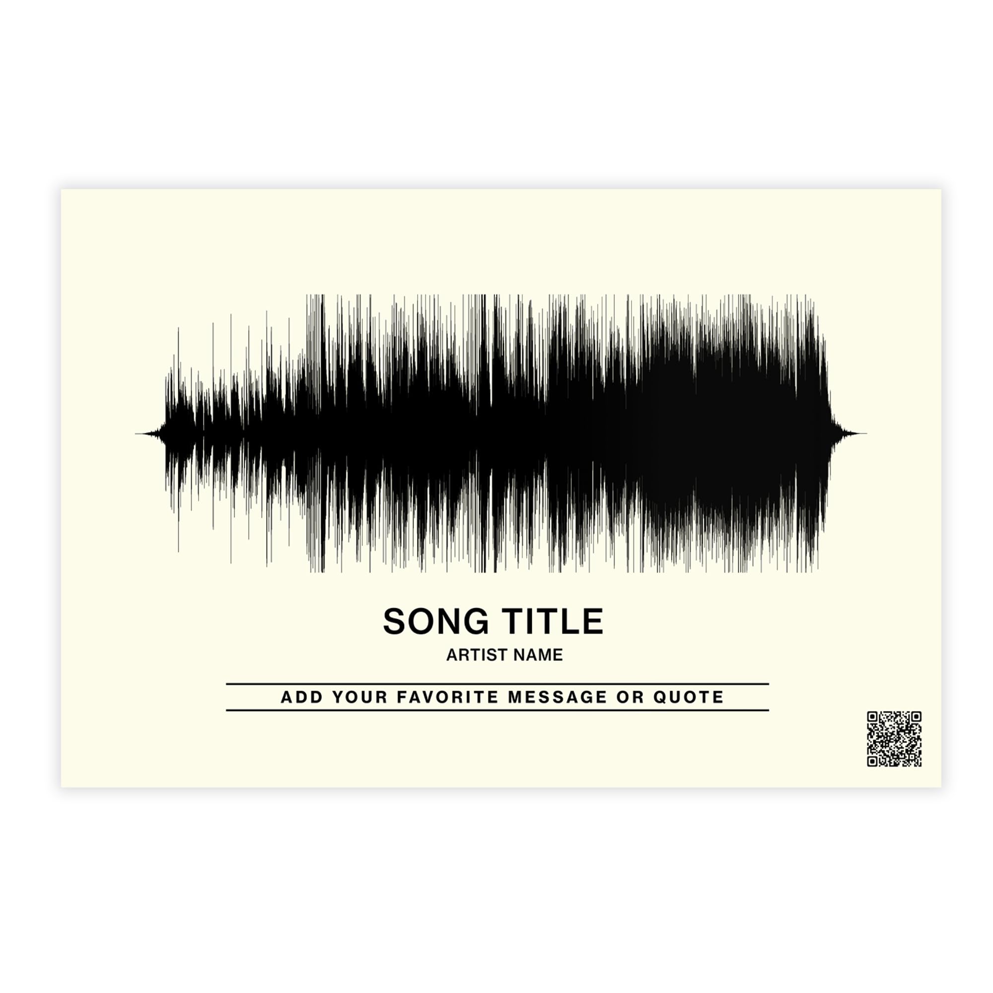 Personalized Sound Wave Art Poster or Canvas, Custom Soundwave Art Print Canvas, Qr Code Scan, Custom Song, Gift for Music Lover, Valentine's Day, Christmas, Birthday, Anniversary Style 15