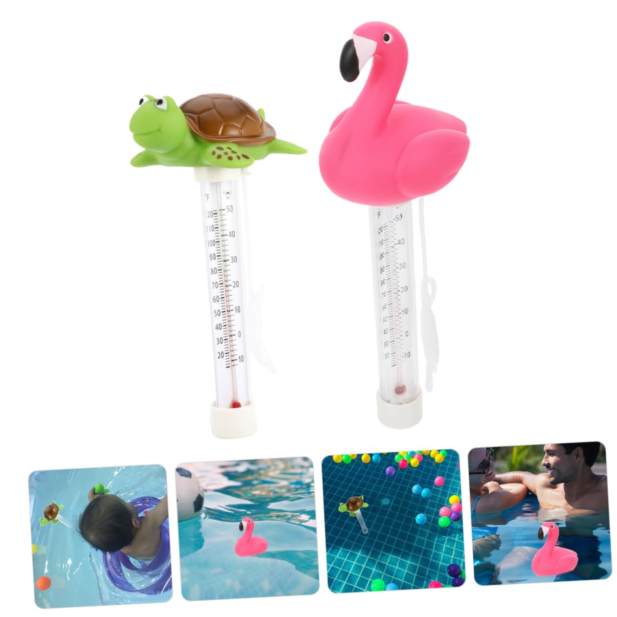 Milisten 2pezzi Termometro per Piscina in Termometro Galleggiante per Temperatura Acqua Adatto per Piscine Acquari e Vasche da Bagno