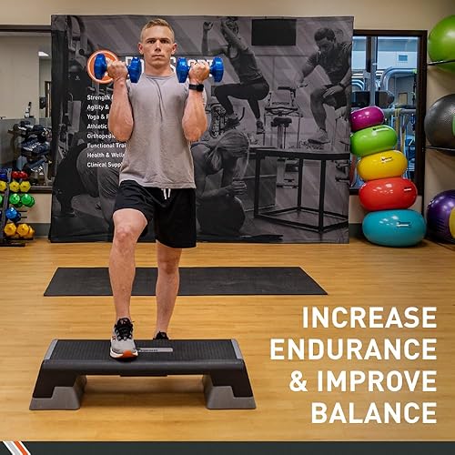 Miniatura 4 de Body Sport® Escalón aeróbico - Plataforma aeróbica escalonada - Equipo de entrenamiento - Plataforma de ejercicios - Gris/Negro