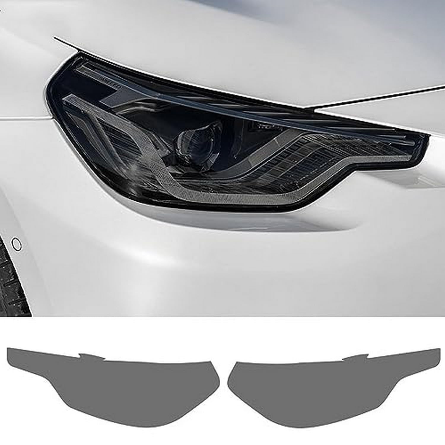 Autocollant en TPU transparent fumé noir pour phare BMW M240i G42