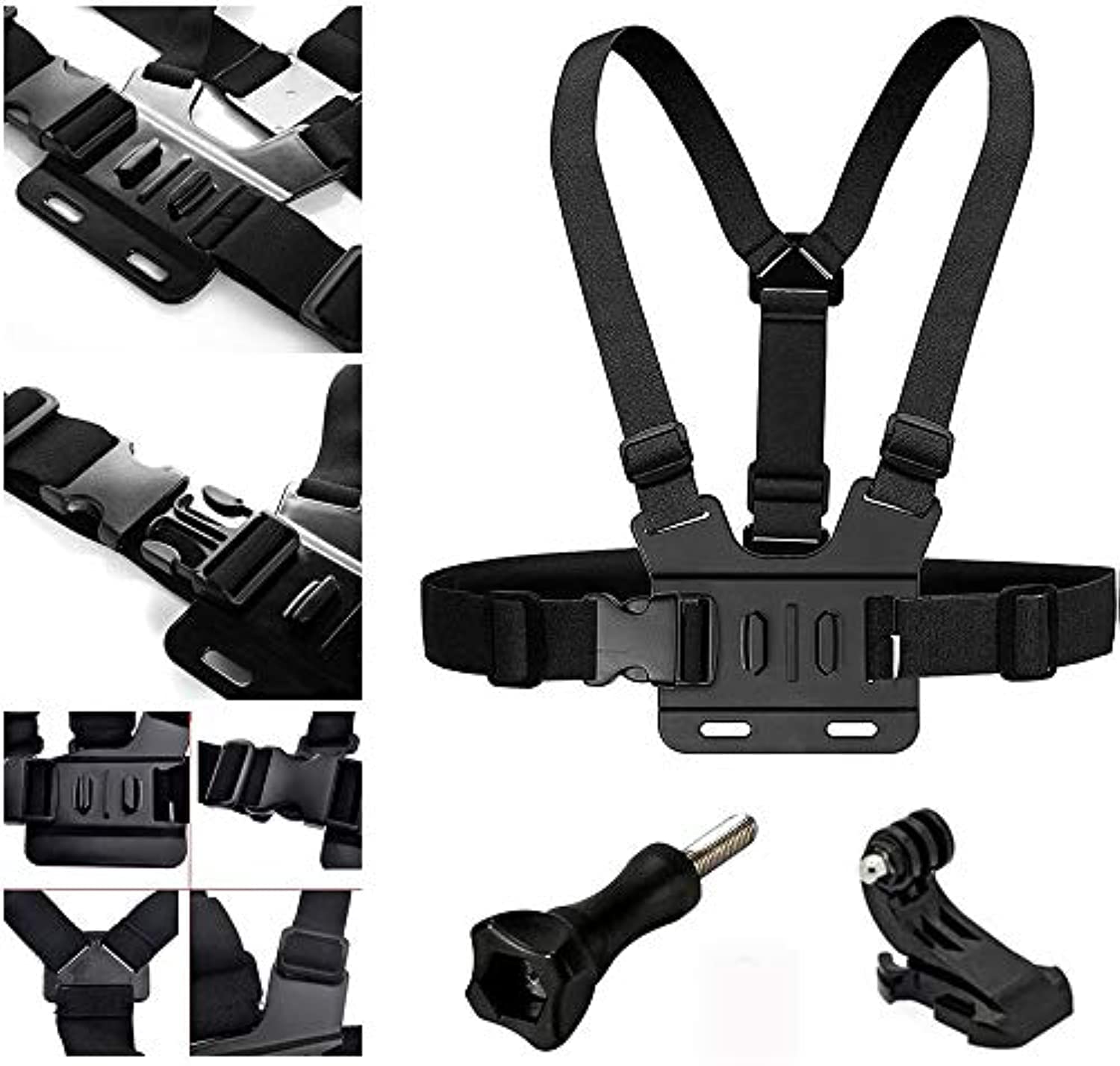 Talen Chest Mount Harness Chesty Strap Compatible with GoPro Hero 9 Black, 8 Black, Hero 7 Black, 7 Silver, 7 White, Hero 6, 5, 4, Session, 3+, 3, 2, 1, Hero (2018), Fusion, DJI Osmo Action Cameras