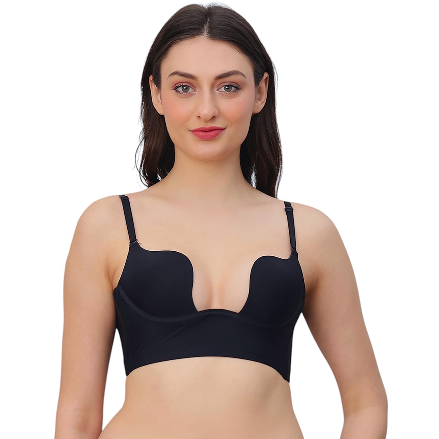 quttos Multiway Pushup Padded Underwire U Shape Plunge Bra-picture-11