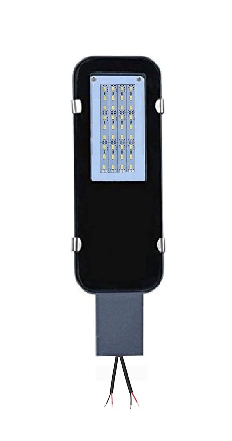 Saish Solutions 12v 18 Watts DC LED Street Light with Automatic Dusk to Dawn Feature Directly Run on Any 12 Volts Battery or 20 to 80 Watts Solar Panel(Aluminium;Glass)