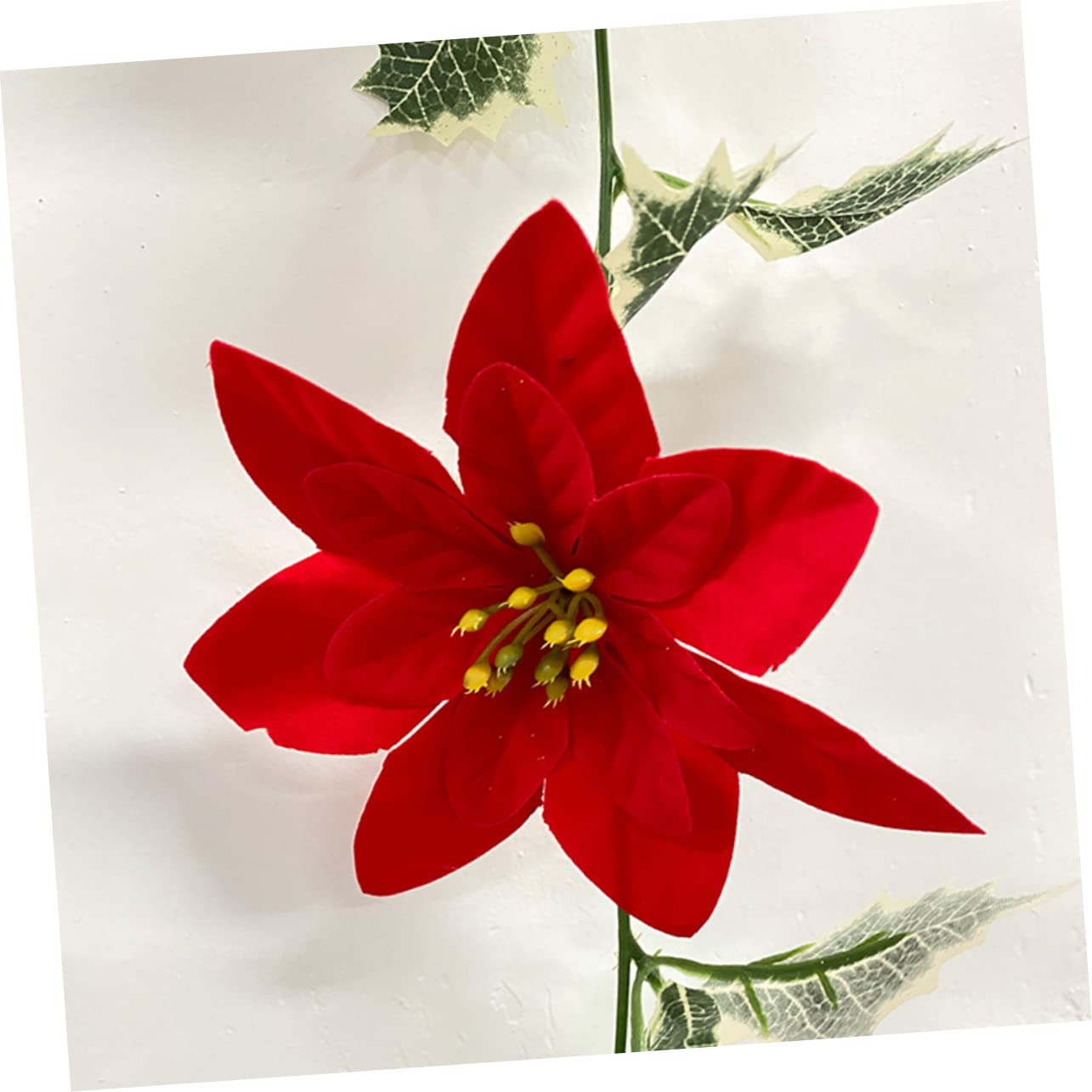 Cabilock 5 Piezas De Guirnaldas De Luces Verdes con Bastones Adornos De Hojas Relleno para Decoración De Puertas Coronas De Musgo Falsas Flores Artificiales De Ratán De Seda