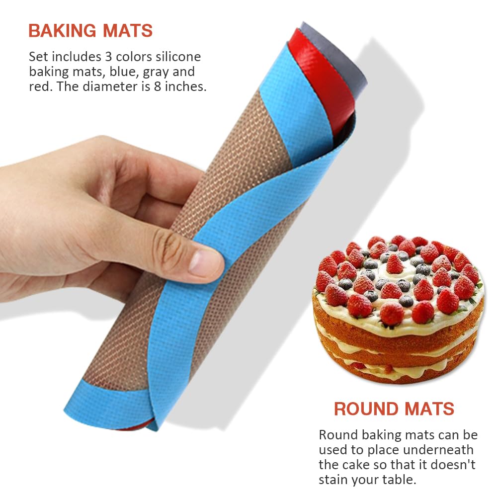 8 Pièces Rondes Tapis De Cuisson Vapeur En Silicone 32 Cm | FindTheDeal