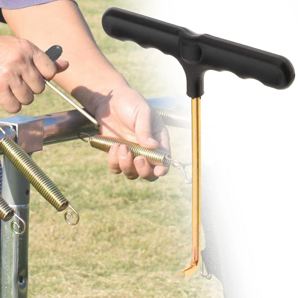 通用 Trampoline Tool Spring Pull Tool Spring Pull T-Hook Tent Peg Puller for Jumping Trampoline Hand Tool