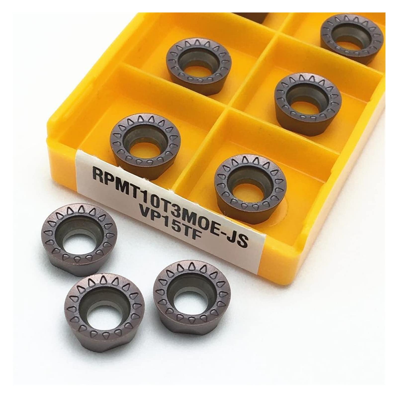 Inserti In Carburo RPMT10T3MOE VP15TF - Set Da 10 Pezzi Per Tornitura Di Precisione Su Metalli - Foto 8