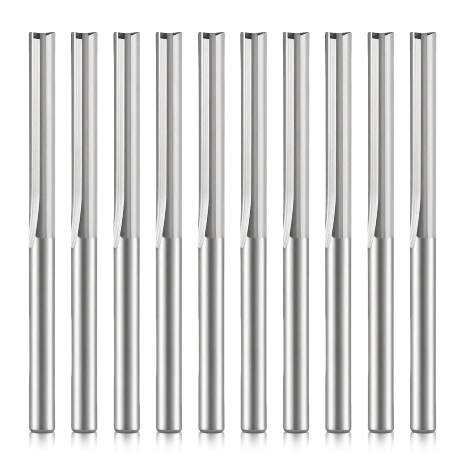 2 Flute Straight Router Bit, 1/8 Inch Shank