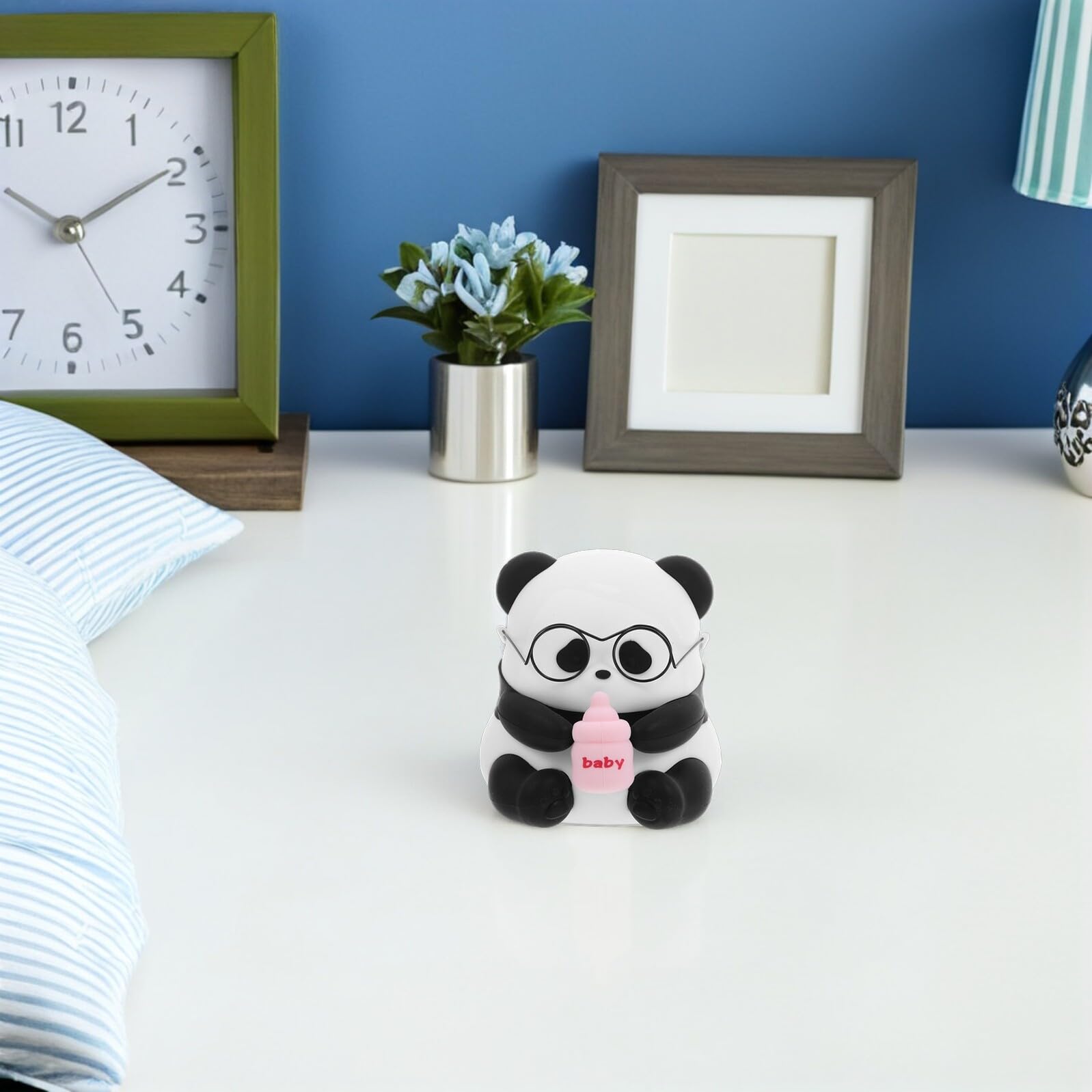 Lámpara de Noche Panda Recargable de Silicona Luz Luz para Dormitorio Infantil Lámpara de Mesa Decorativa