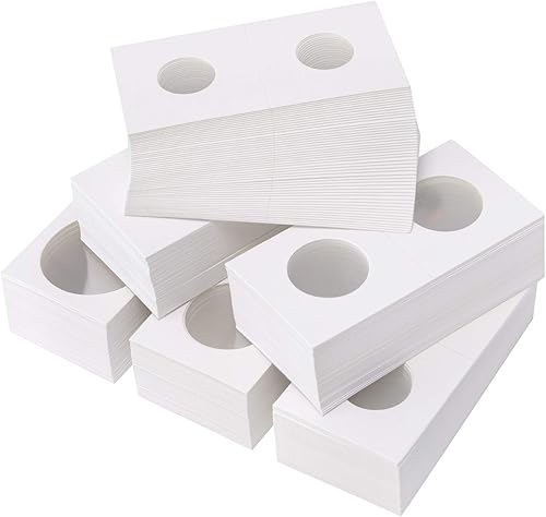 300 piezas de cartón para monedas, surtido mega abatible, 2 x 2 pulgadas para colección de monedas (6 tamaños)