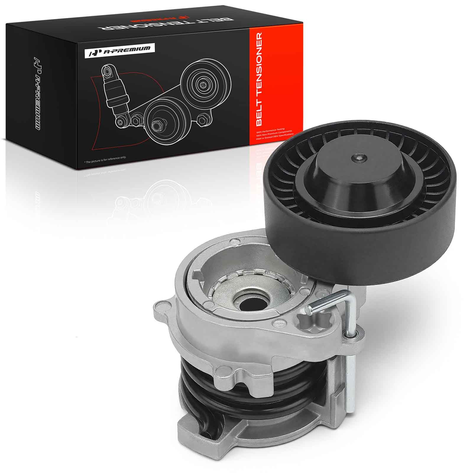 A-Premium Belt Tensioner Assembly with Pulley Compatible with BMW 325i 325xi 325Ci 330i 330xi 330Ci 525i 530i 2003-2005 X3 2004-2006 X5 2002-2006 L6 2.5L 3.0L, Replace# 11287512758-picture-20