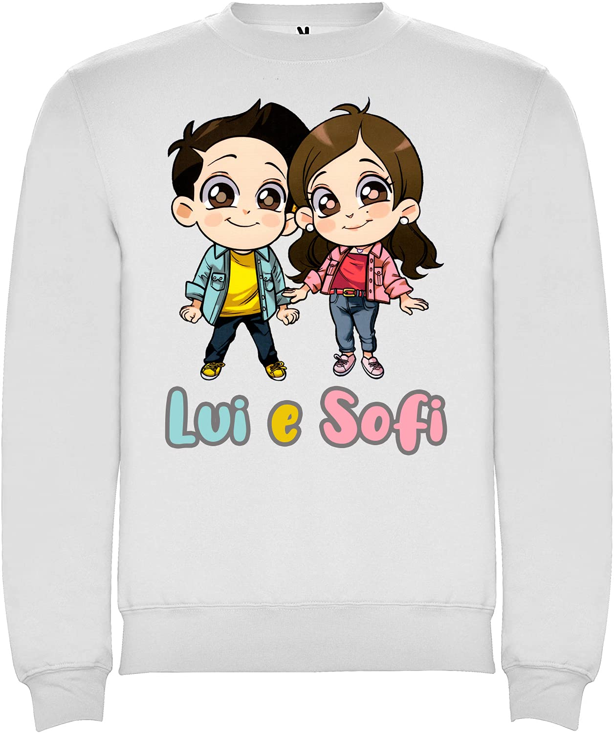 Nuovo!!! Felpa MOD Girocollo Cartoon Me Contro Lui Fumetto e Sofi Fumetto Bambini Bambina Unisex Alta QUALITA! cod.10
