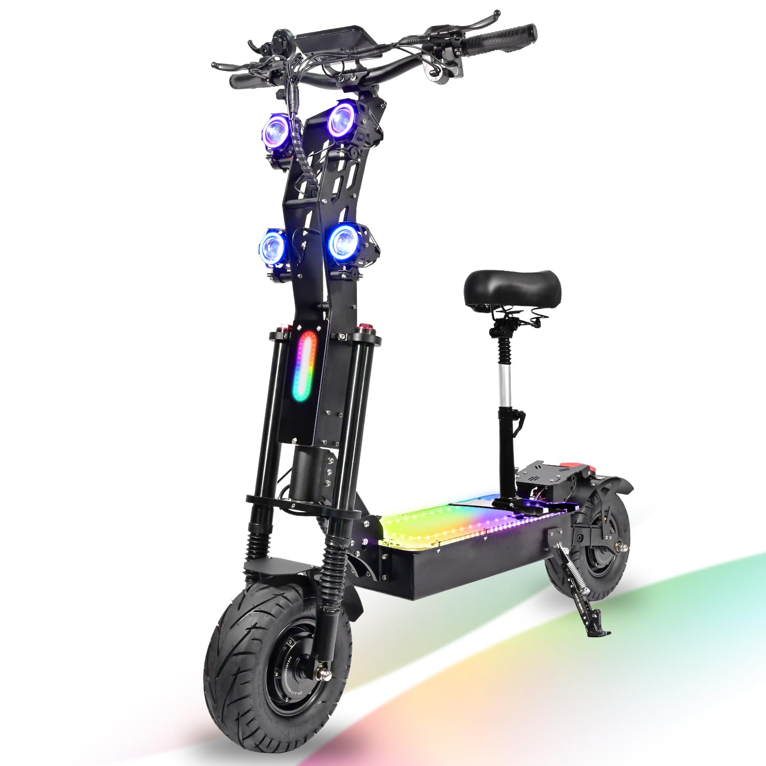 High-Performance Electric Offroad Scooter - 55 MPH Fastest Dual Motor 8000W 75-Mile Range 13 Off-Road Tires 60V 50Ah