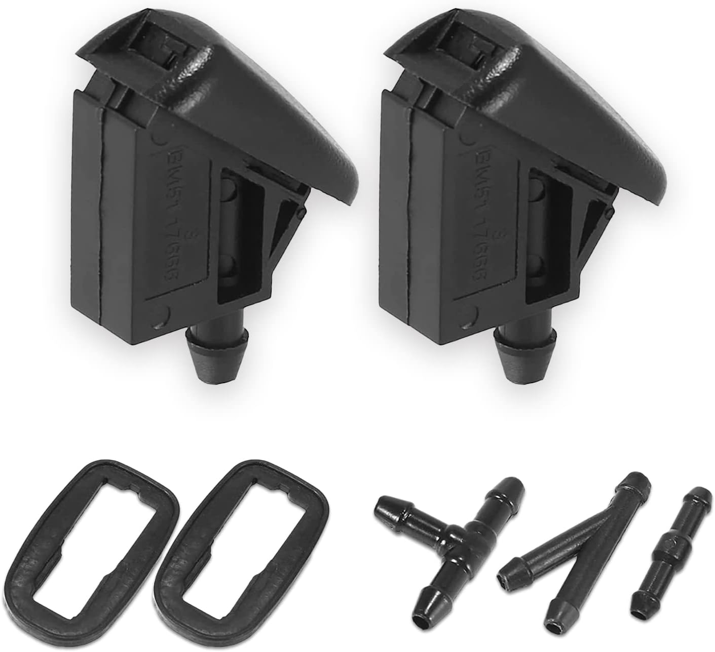 Fogfar Car Front Windshield Washer Nozzle Kit, Car