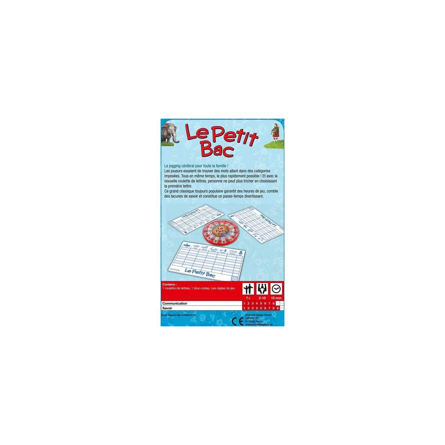 SCHMIDT Le Petit Bac - Jeu de voyage poche (édition 51212) - Jeu de société enfant - Jeux - Jouets